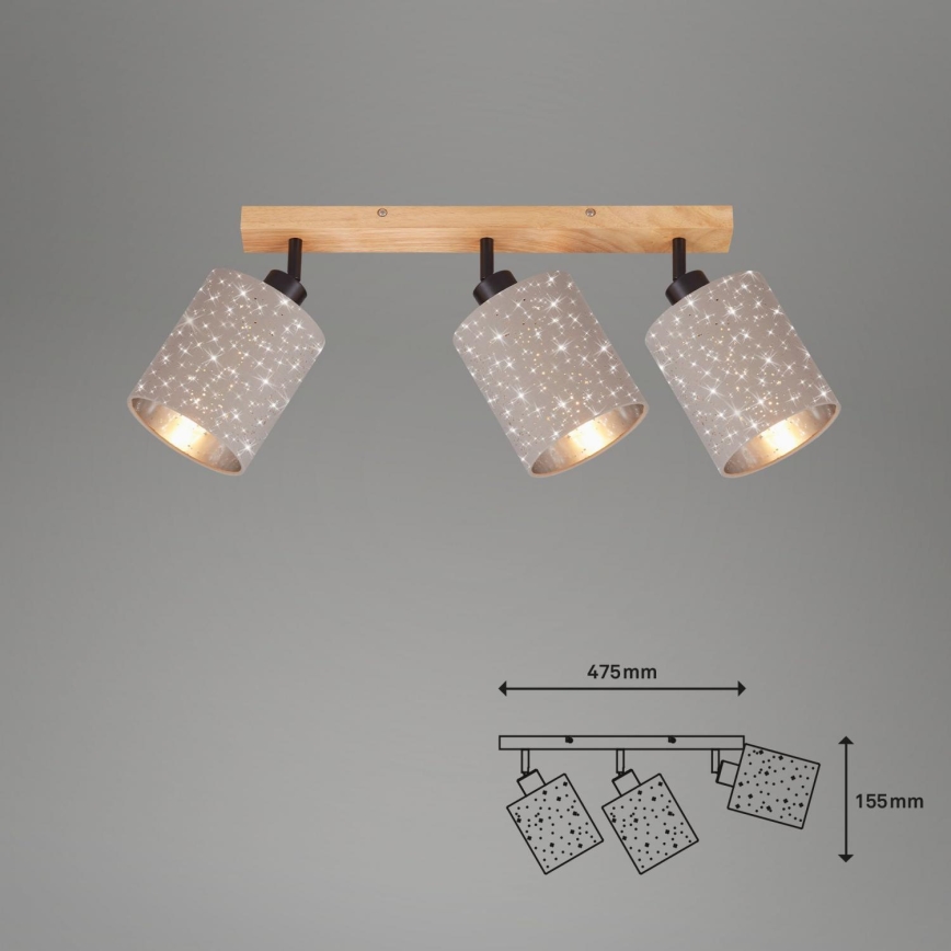 Briloner 2078-031 - Foco SPOTLIGHT 3xE27/25W/230V beige