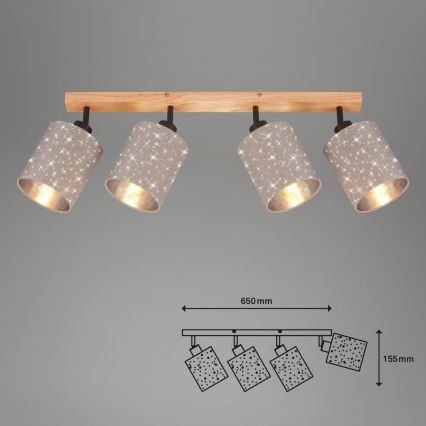 Briloner 2078-041 - Foco SPOTLIGHT 4xE27/25W/230V beige