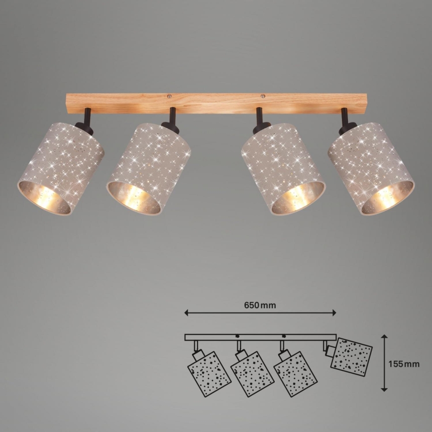 Briloner 2078-041 - Foco SPOTLIGHT 4xE27/25W/230V beige