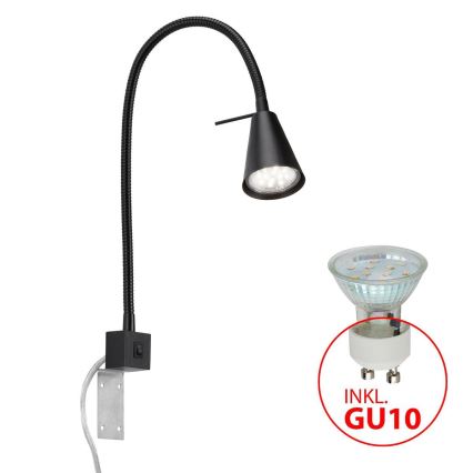 Briloner 2080-015 - Aplique LED COMFORT LIGHT 1xGU10/5W/230V negro