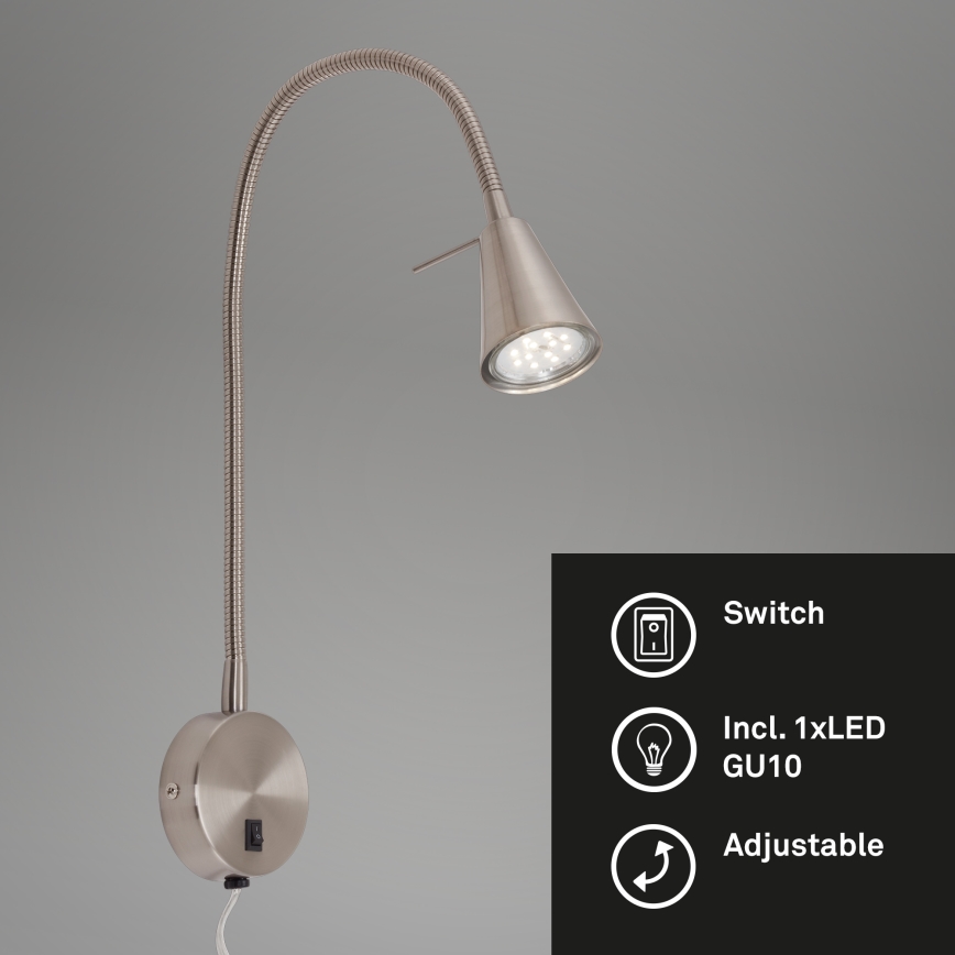 Briloner 2082-012 - Aplique LED COMFORT LIGHT 1xGU10/5W/230V cromo mate