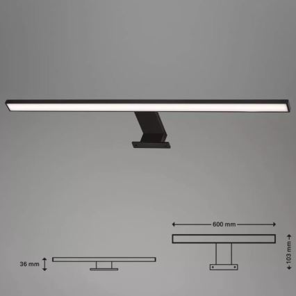 Briloner 2104-115 - Iluminación LED para espejos de baño DUN LED/8W/230V 60 cm IP44