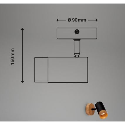 Briloner 2144015 - Foco de pared SPOT 1xGU10/9W/230V