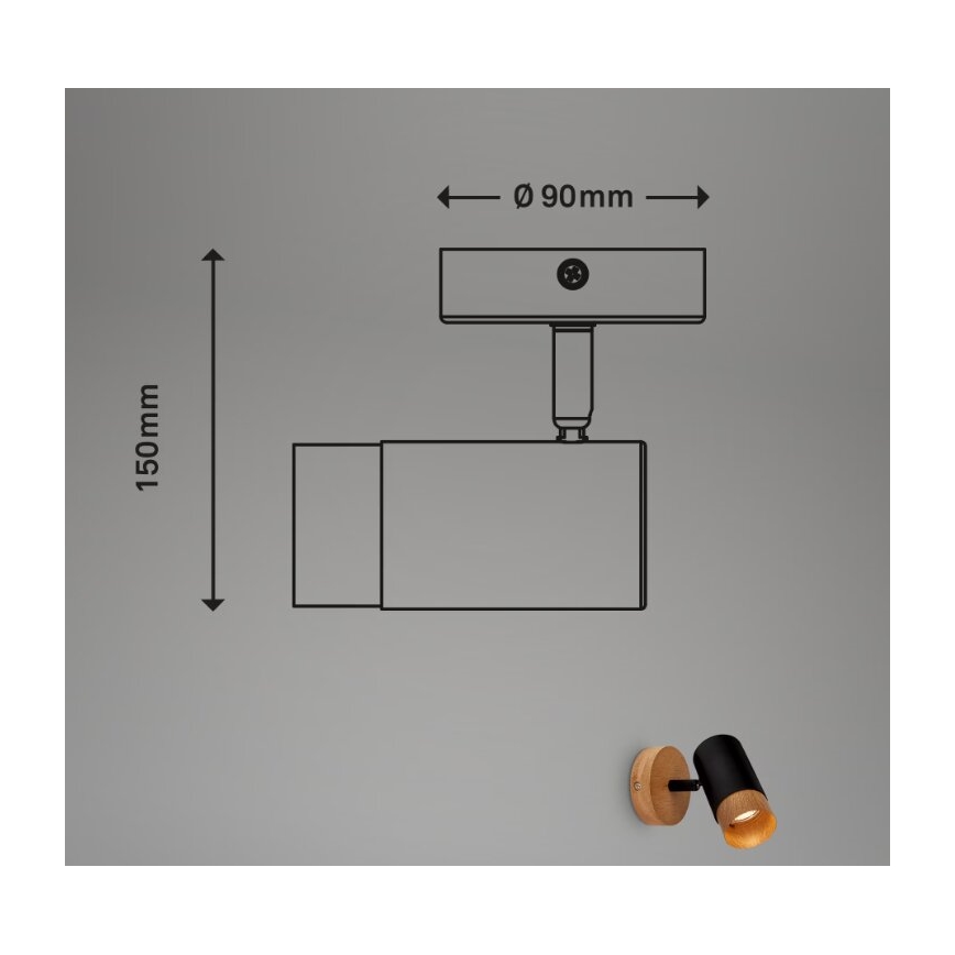 Briloner 2144015 - Foco de pared SPOT 1xGU10/9W/230V