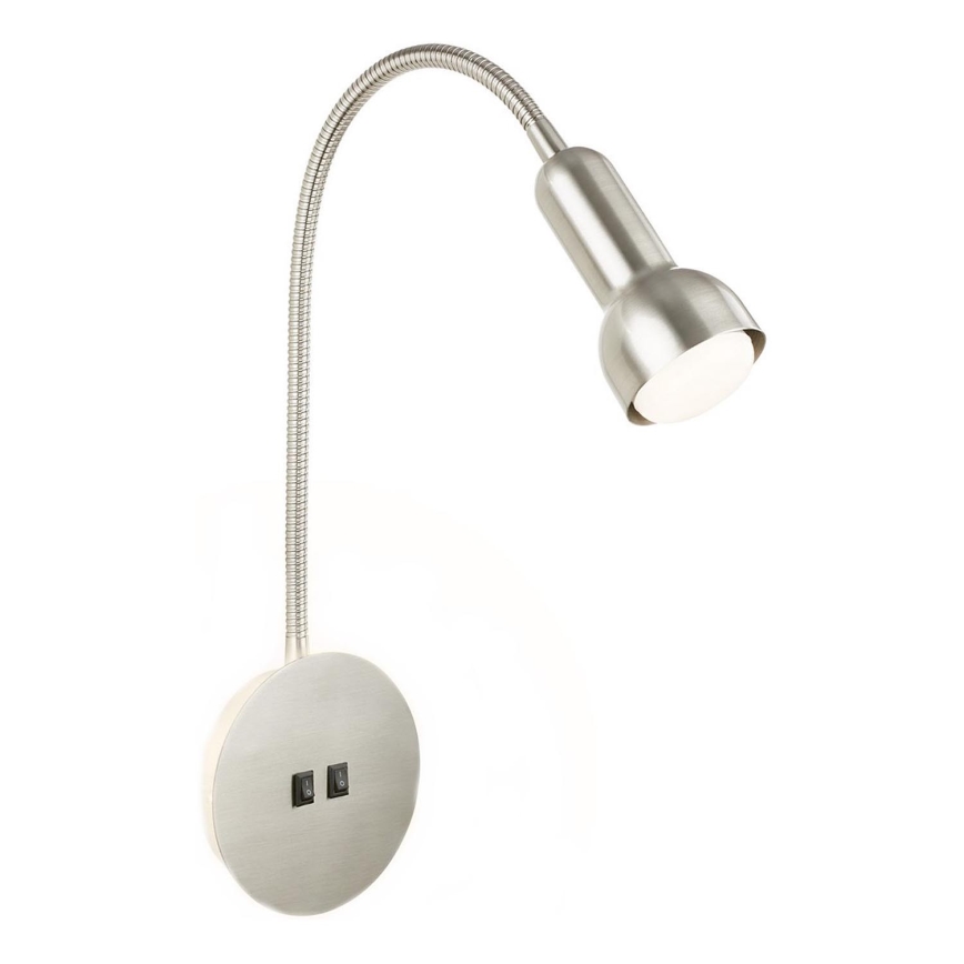 Briloner 2178012 - LED Aplique flexible 1xE14/10W/230V + LED/3W cromo mate