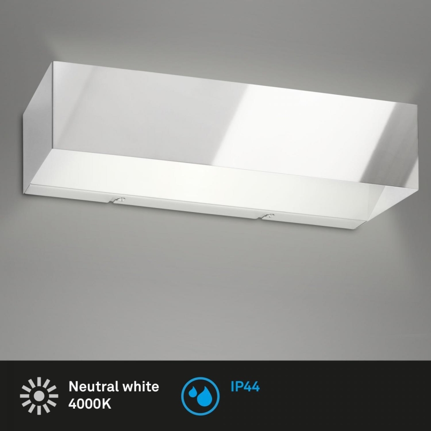 Briloner 2204-018 - Aplique LED para exterior LED/8W/230V IP44 cromo brillante