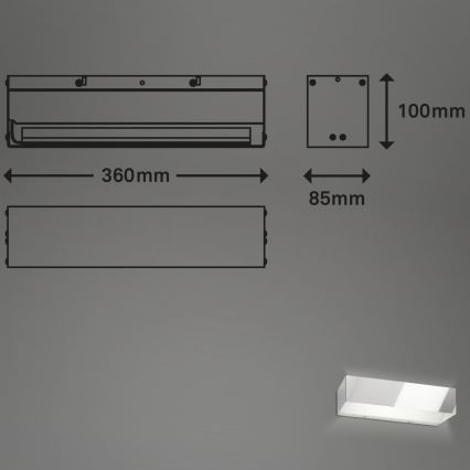 Briloner 2204-018 - Aplique LED para exterior LED/8W/230V IP44 cromo brillante