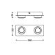 Briloner 2257-028 - Plafón LED de baño SURF 2xLED/5W/230V IP44