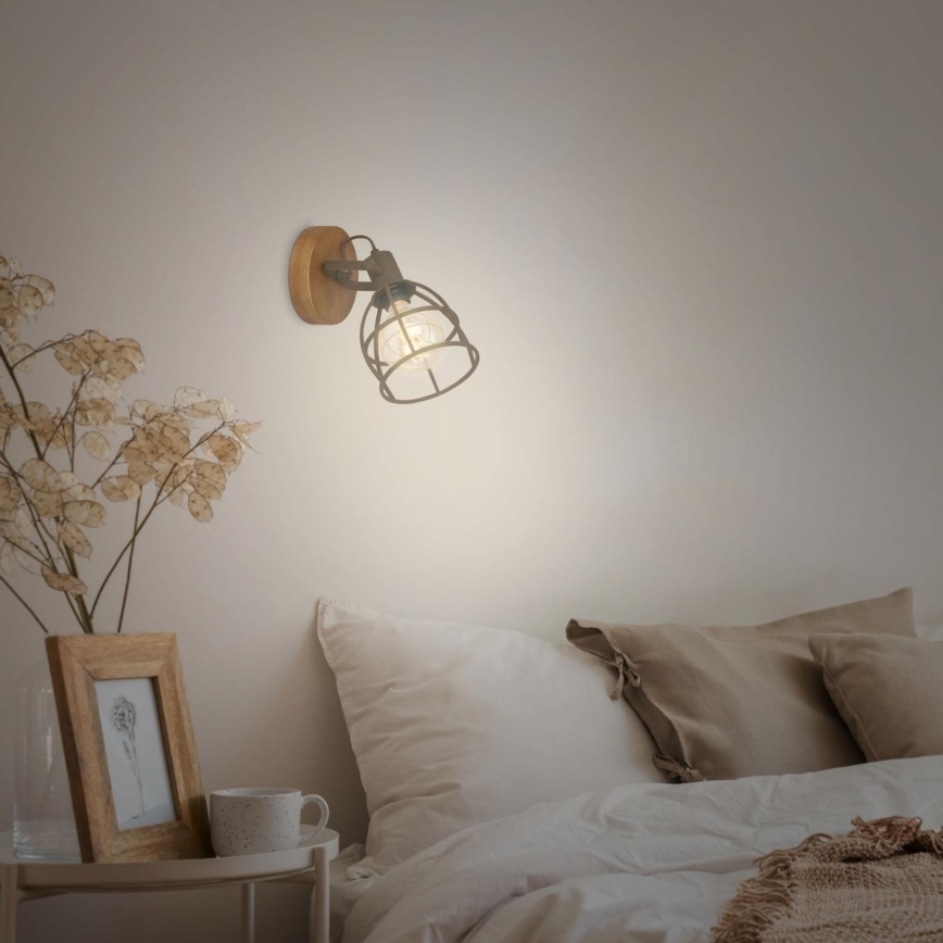Briloner 2670-014 - Foco de pared RETRO 1xE27/25W/230V marrón