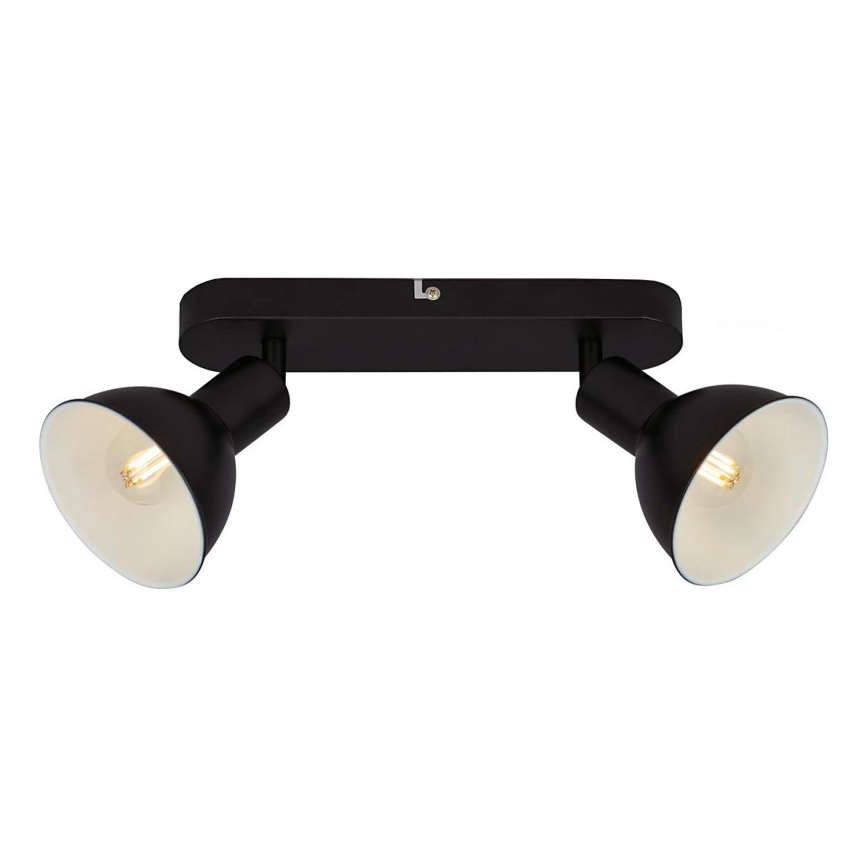 Briloner 2674-025 - Foco RETRO 2xE14/25W/230V negro