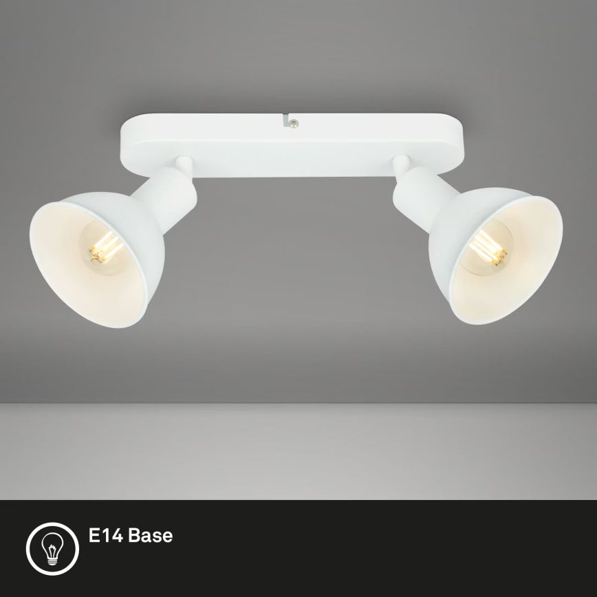 Briloner 2674-026 - Foco RETRO 2xE14/25W/230V blanco