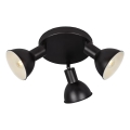 Briloner 2674-035 - Foco RETRO 3xE14/25W/230V negro