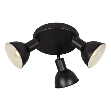 Briloner 2674-035 - Foco RETRO 3xE14/25W/230V negro
