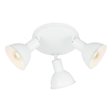 Briloner 2674-036 - Foco RETRO 3xE14/25W/230V blanco