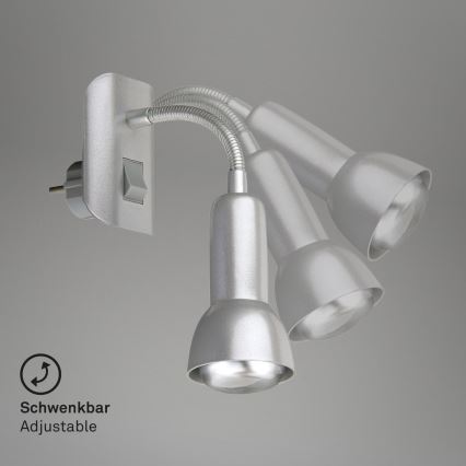 Briloner 2739-014P - Lámpara con enchufe integrado 1xE14/25W/230V