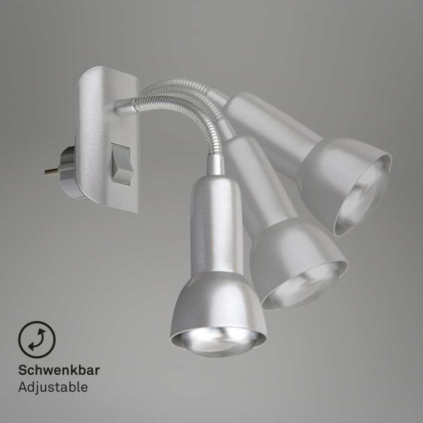 Briloner 2739-014P - Lámpara con enchufe integrado 1xE14/25W/230V