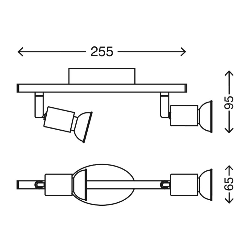 Briloner 2767-026 - Foco LED 2xGU10/6W/230V blanco