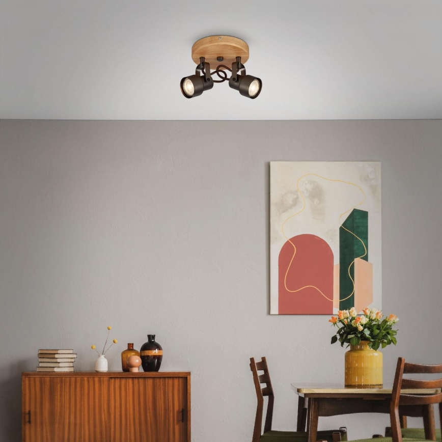 Briloner 2872-025R - Foco LED SPOTLIGHT 2xGU10/5W/230V marrón