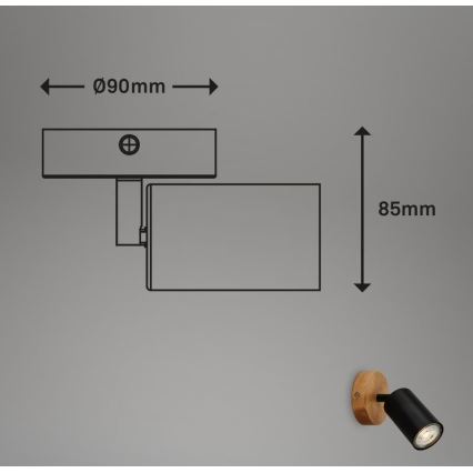 Briloner 2922-015 - Foco de pared SPOT 1xGU10/9W/230V