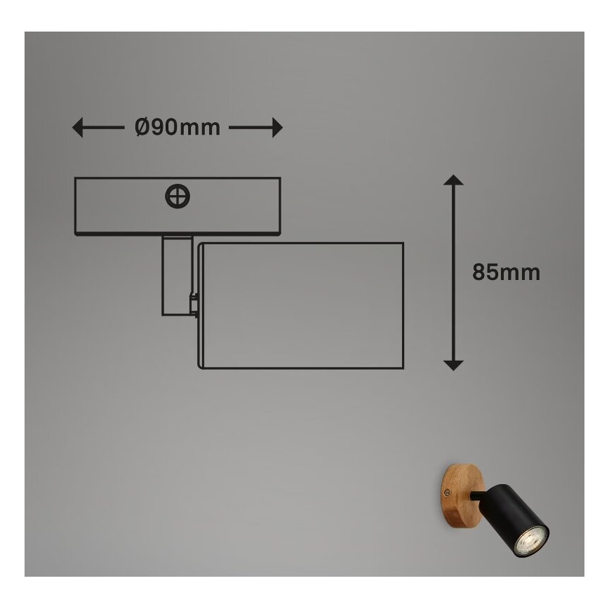Briloner 2922-015 - Foco de pared SPOT 1xGU10/9W/230V