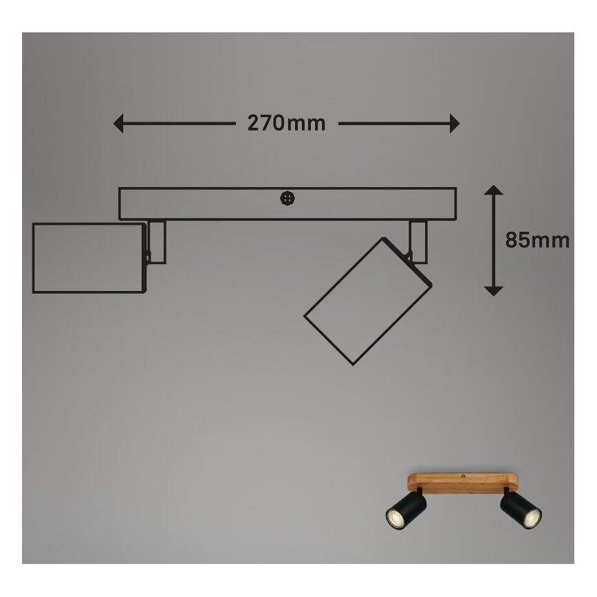 Briloner 2922-025 - Foco SPOT 2xGU10/9W/230V