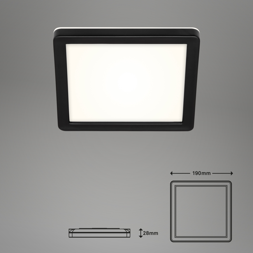 Briloner 3010-015 - Plafón LED LED/8W/230V 19x19 cm negro IP44