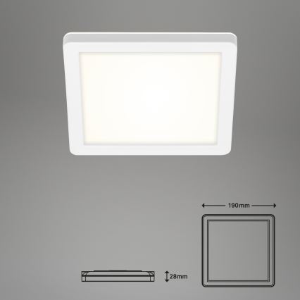 Briloner 3010-016 - Plafón LED LED/8W/230V 19x19 cm blanco IP44