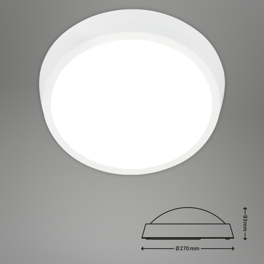 Briloner 3018-016 - Plafón LED de exterior HAGEN LED/24W/230V 4000K IP44 blanco