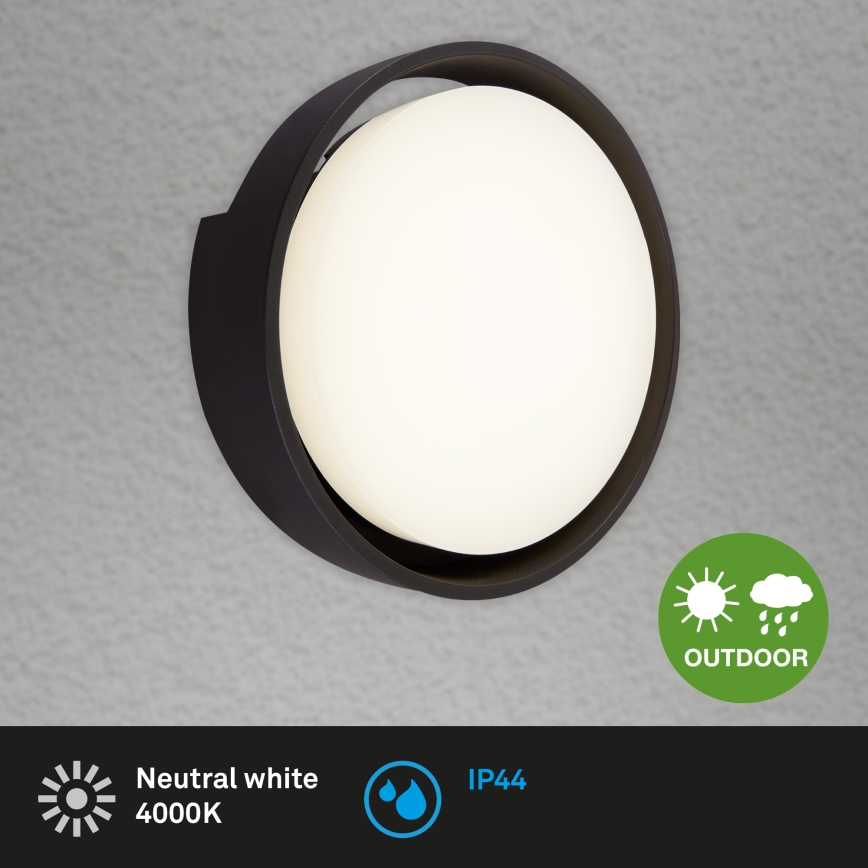 Briloner 3019-015 - Aplique LED para exterior GENUA LED/18W/230V IP44 negro