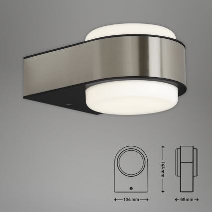 Briloner 3035-012- Aplique LED para exterior HANAU LED/6,5W/230V IP44 cromo mate
