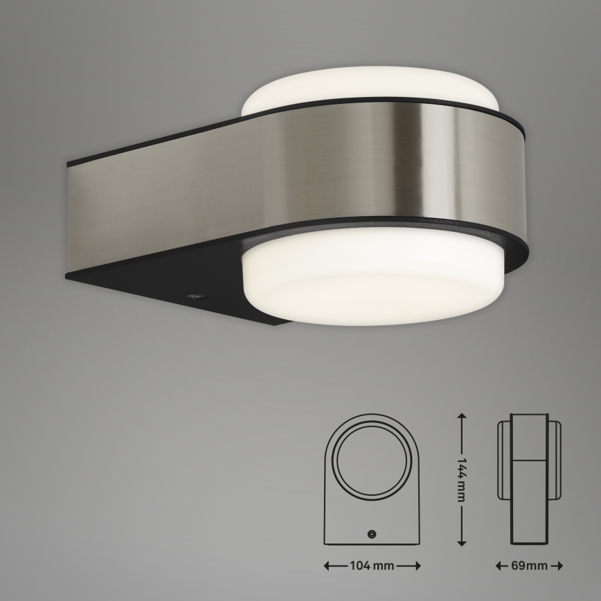 Briloner 3035-012- Aplique LED para exterior HANAU LED/6,5W/230V IP44 cromo mate
