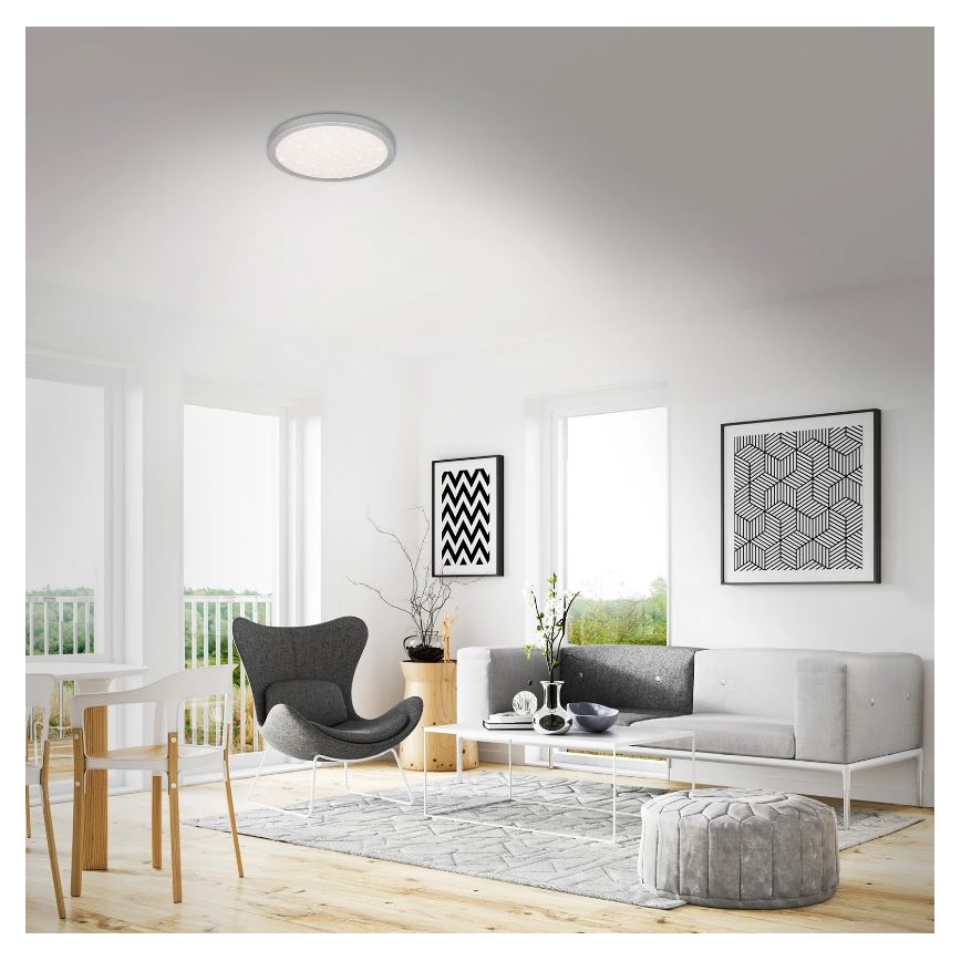 Briloner 3071-014 - Plafón LED RUNA LED/24W/230V plata