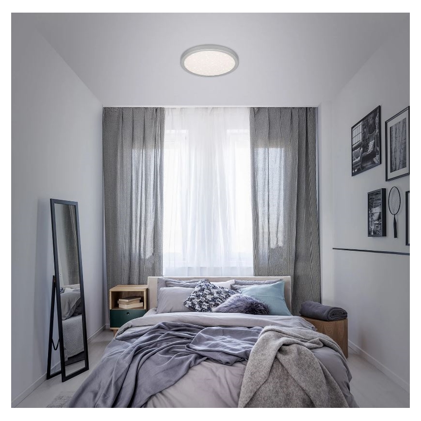 Briloner 3071-014 - Plafón LED RUNA LED/24W/230V plata