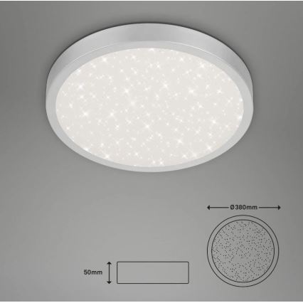 Briloner 3071-014 - Plafón LED RUNA LED/24W/230V plata