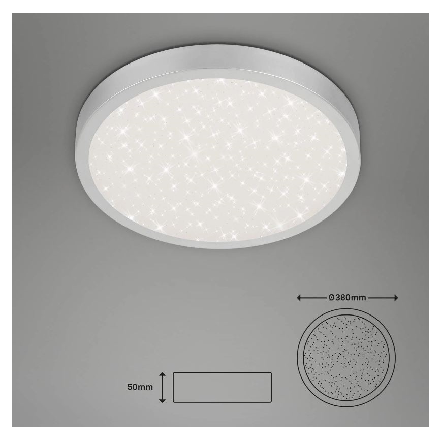 Briloner 3071-014 - Plafón LED RUNA LED/24W/230V plata