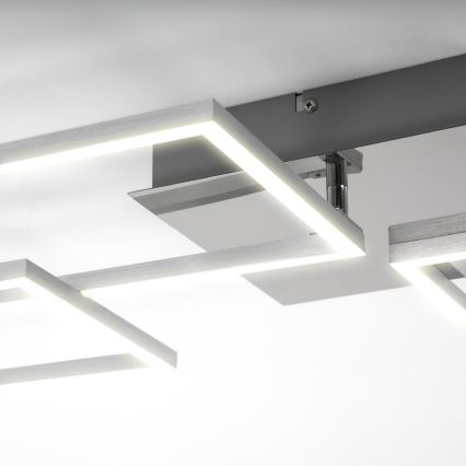 Briloner 3091-018 - Plafón LED regulable FRAME LED/30W/230V cromo brillante