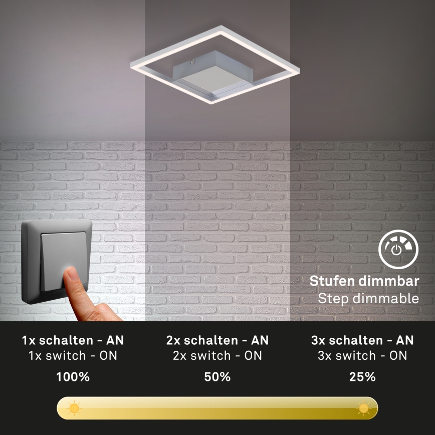 Briloner 3105-018 - Plafón LED regulable FRAMES LED/9,7W/230V