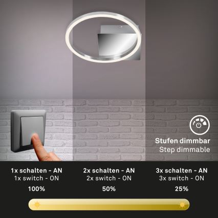 Briloner 3106-018 - Plafón LED regulable FRAMES LED/7,5W/230V