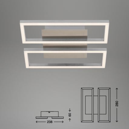 Briloner 3107-012 - Plafón LED regulable FRAME 2xLED/7,25W/230V