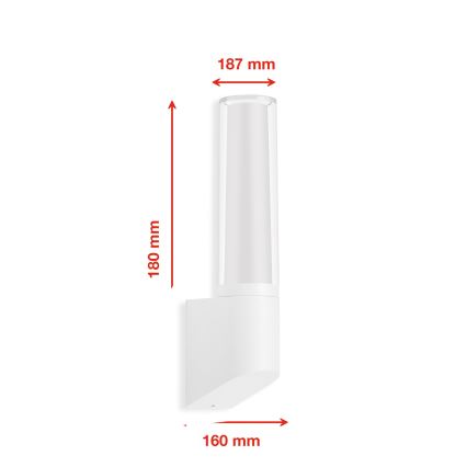 Briloner 311306TF - Aplique LED para exterior LED/8W/230V 4000K IP44 blanco