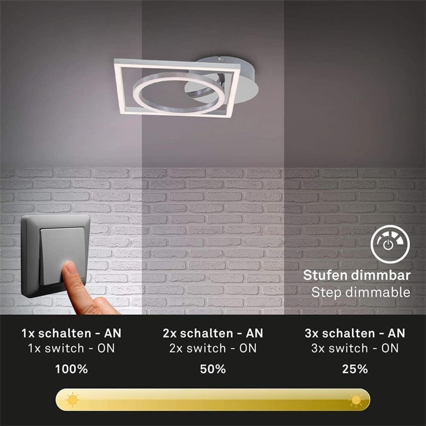 Briloner 3114-018 - Plafón LED regulable FRAME LED/19,6W/230V 3000K