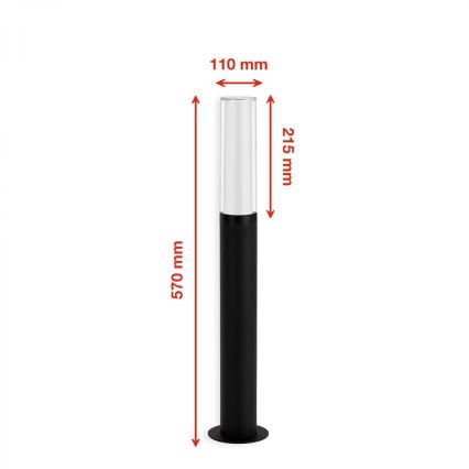 Briloner 311405TF - Lámpara LED de exterior LED/8W/230V IP44 4000K 57 cm negro