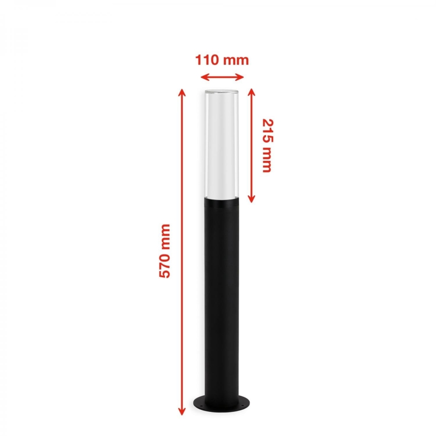 Briloner 311405TF - Lámpara LED de exterior LED/8W/230V IP44 4000K 57 cm negro