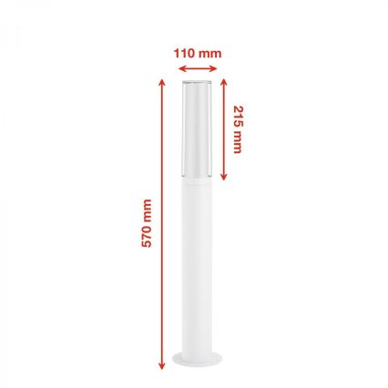 Briloner 311406TF - Lámpara LED de exterior LED/8W/230V IP44 4000K 57 cm blanco