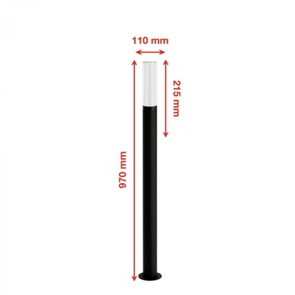 Briloner 311505TF - Lámpara LED de exterior LED/8W/230V IP44 4000K 97 cm negro