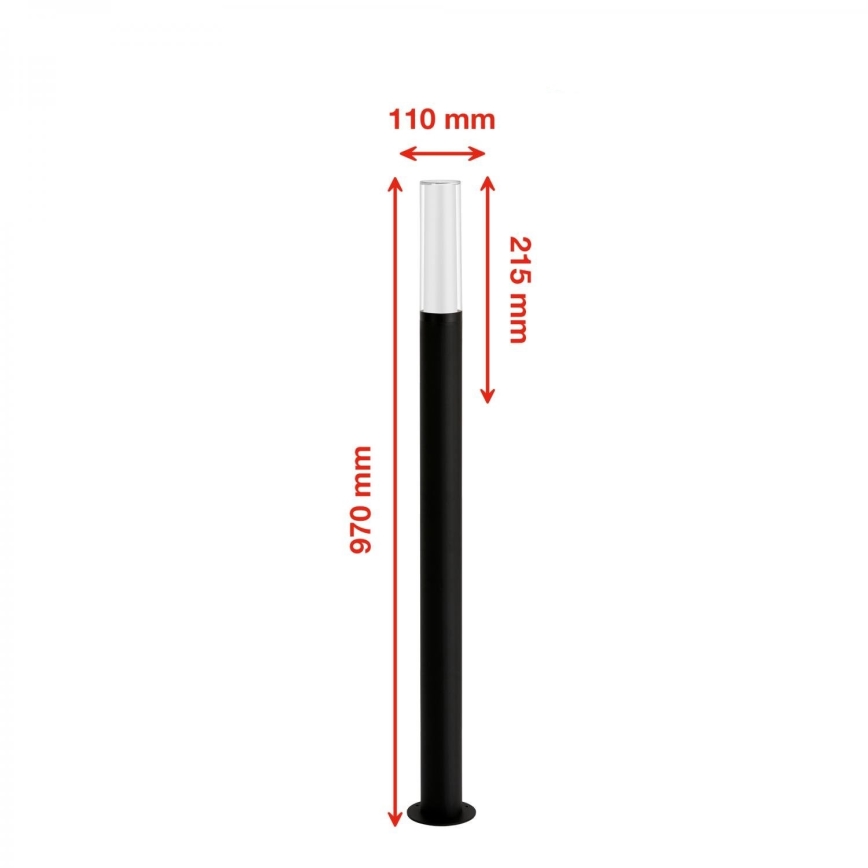 Briloner 311505TF - Lámpara LED de exterior LED/8W/230V IP44 4000K 97 cm negro