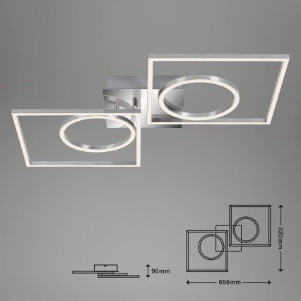 Briloner 3135-018 - Plafón LED regulable FRAME LED/43,8W/230V 3000K