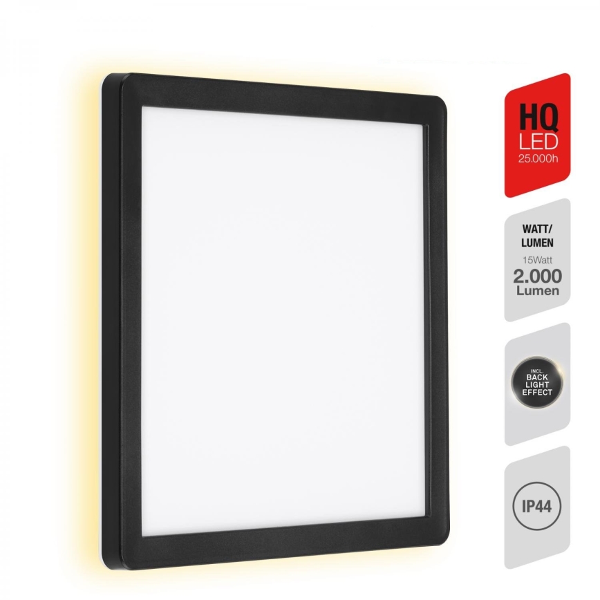 Briloner 313505TF - Aplique LED para exterior LED/15W/230V IP44 4000K negro
