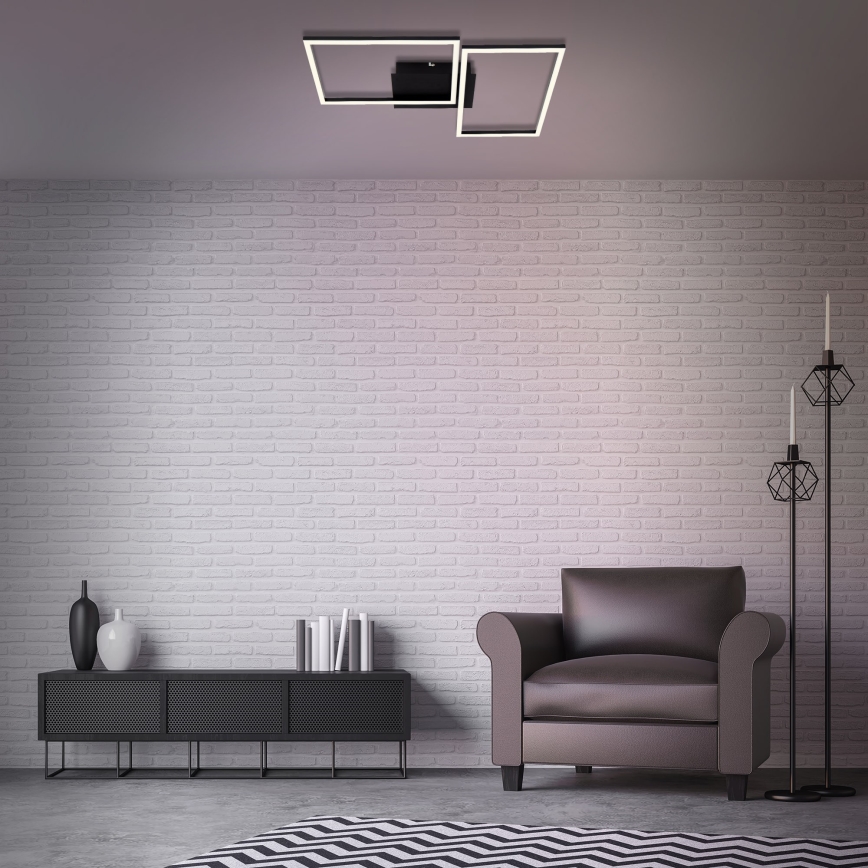Briloner 3149-018 - Lámpara de suspensión LED regulable FRAME 2xLED/15W/230V + mando a distancia