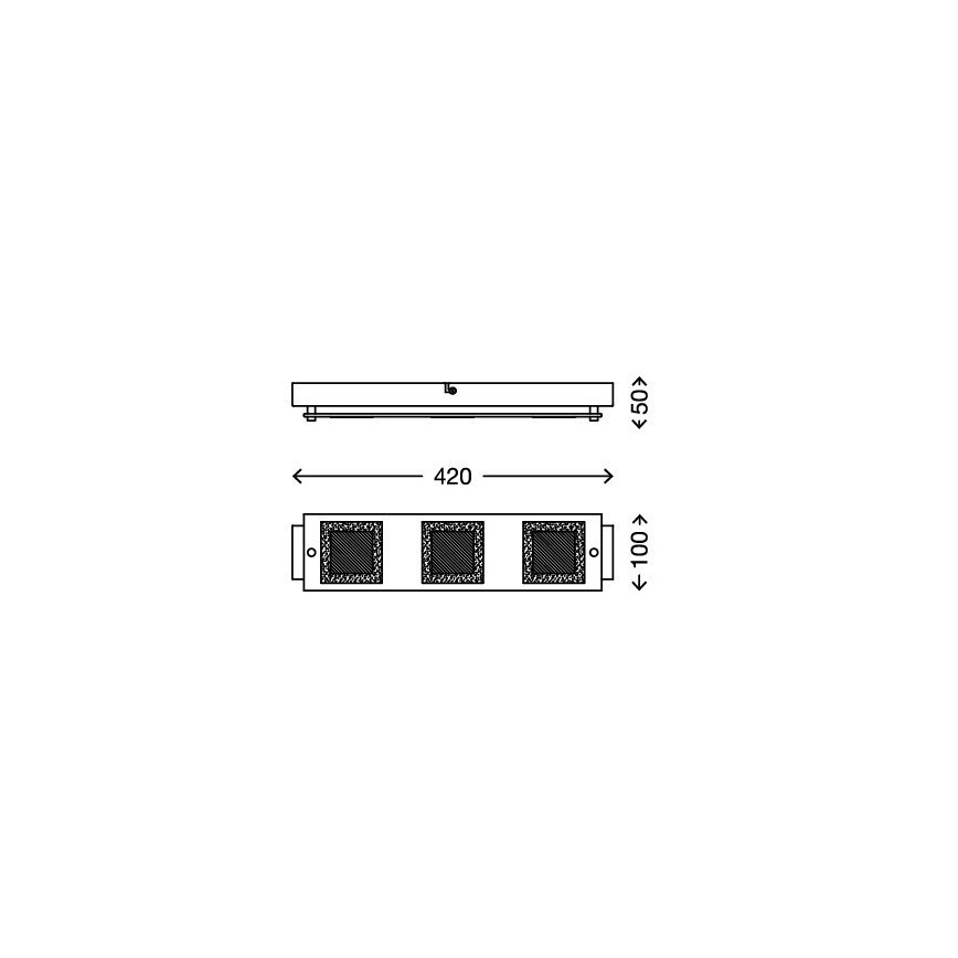 Briloner 3153-038 - Plafón LED PLAZA 3xLED/5W/230V